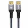 Prevo DP14-2M DisplayPort Cable, DisplayPort 1.4 (M) to DisplayPort 1.4 (M), 2m, Black & Grey, Supports Displays up to 8K@60Hz, 