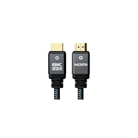 Prevo HDMI-2.1-2M HDMI Cable, HDMI 2.1 (M) to HDMI 2.1 (M), 5m, Black & Grey, Supports Displays up to 8K@60Hz, 99.9% Oxygen-Free