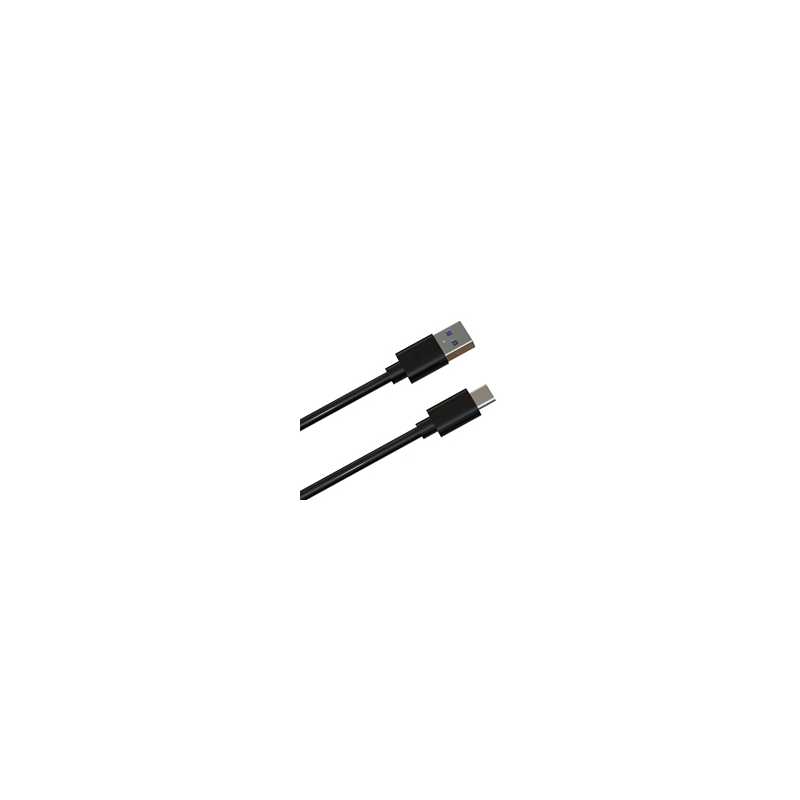 Prevo USBA-USBC-2M Data Cable, USB 2.0 Type-C (M) to USB 2.0 Type-A (M), 2m, Black, Fast Charging up to 2.1A / 5V, Nickel Plated