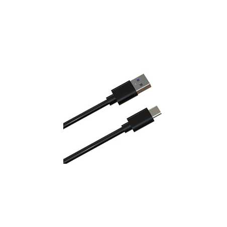 Prevo USBA-USBC-2M Data Cable, USB 2.0 Type-C (M) to USB 2.0 Type-A (M), 2m, Black, Fast Charging up to 2.1A / 5V, Nickel Plated