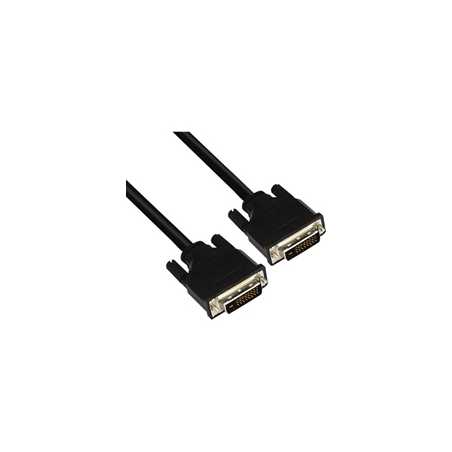 VCOM DVI-D (M) to DVI-D (M) 3m Black Retail Packaged Display Cable