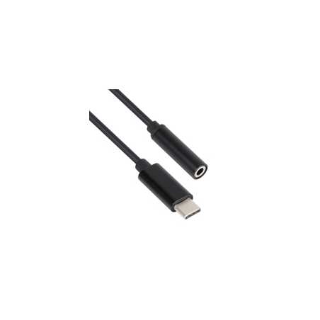 VCOM USB 3.1 C (M) to 3.5mm (F) Black Retail Packaged Headphone Adapter