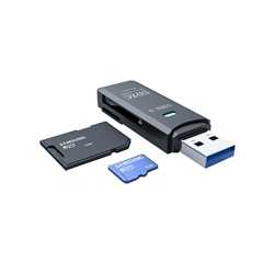 Prevo CR311 USB 3.0 Card Reader, High-speed Memory Card Adapter Supports SD/Micro SD/TF/SDHC/SDXC/MMC, Compatible with Windows, 