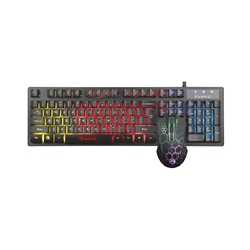 Marvo Scorpion KM409 7 Colour Rainbow LED USB Gaming Keyboard & Mouse Set