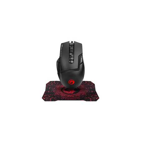 Marvo Scorpion M355 USB 7 Colour LED Black Programmable Gaming Mouse with G1 Small Gaming Mouse Pad Gaming Combo