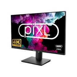 piXL PX27UDH4K 27 Inch Frameless IPS Monitor, 4K, LED Widescreen, 5ms Response Time, 60Hz Refresh, HDMI, Display Port, 2x USB-A+