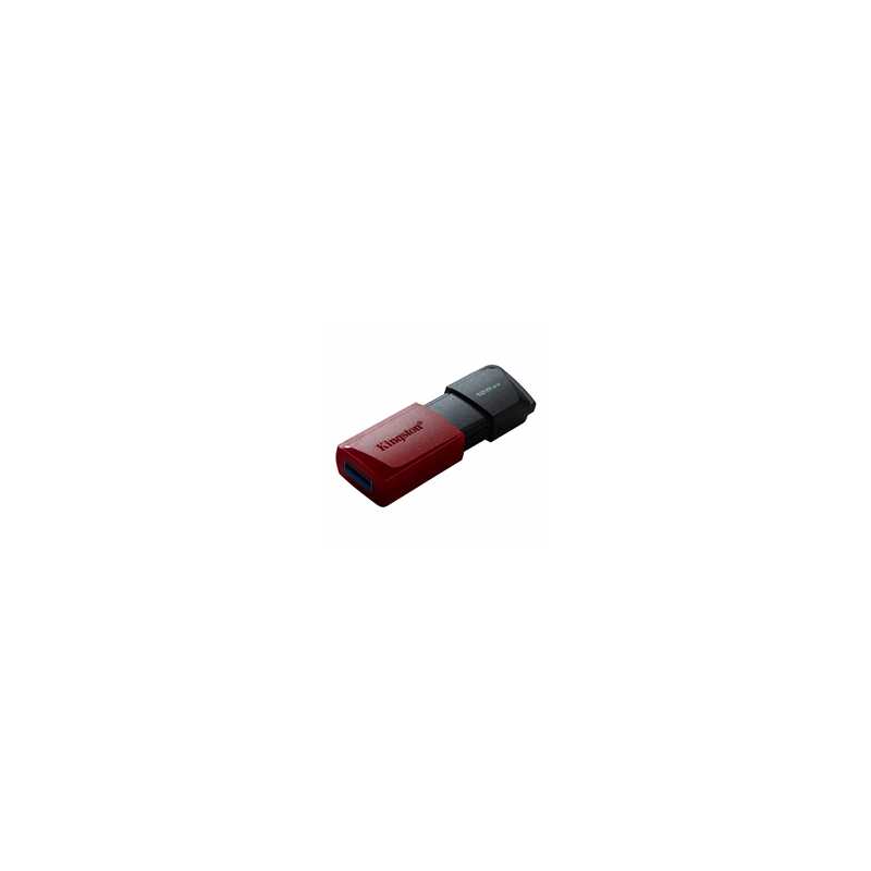 Kingston DataTraveler ExodiaM DTXM/128GB USB Flash Drive, 128GB, USB 3.2, Red / Black, Moving Cap Design