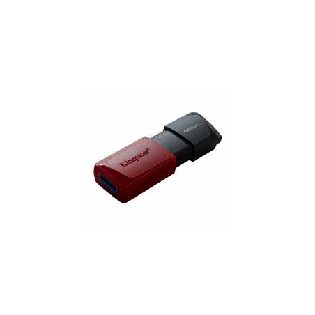 Kingston DataTraveler ExodiaM DTXM/128GB USB Flash Drive, 128GB, USB 3.2, Red / Black, Moving Cap Design