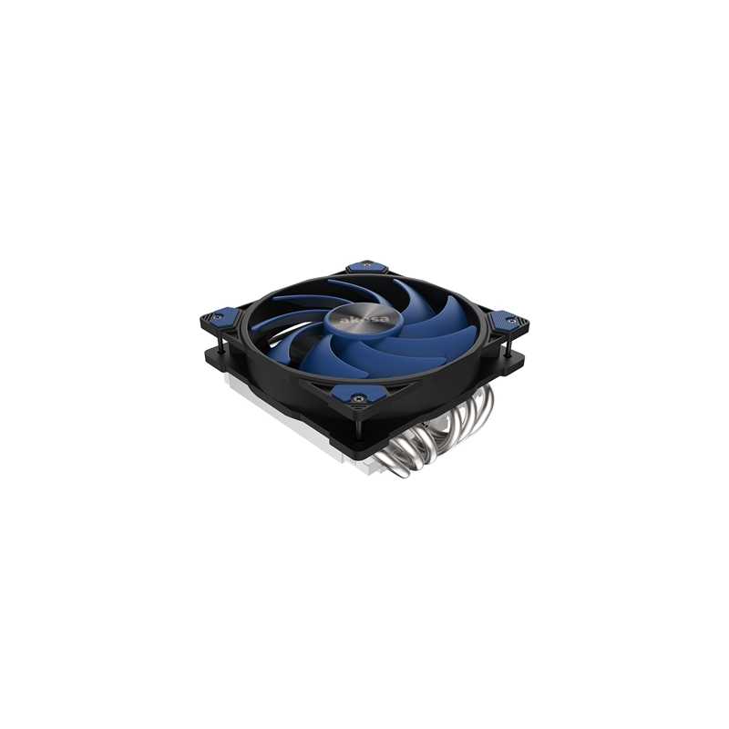 AKASA Alucia H6L Low-Profile Fan CPU Cooler, Universal Socket, 120mm PWM Fan, 2000RPM, 6 Heat Pipes, Low-Profile at 67.2mm Heigh