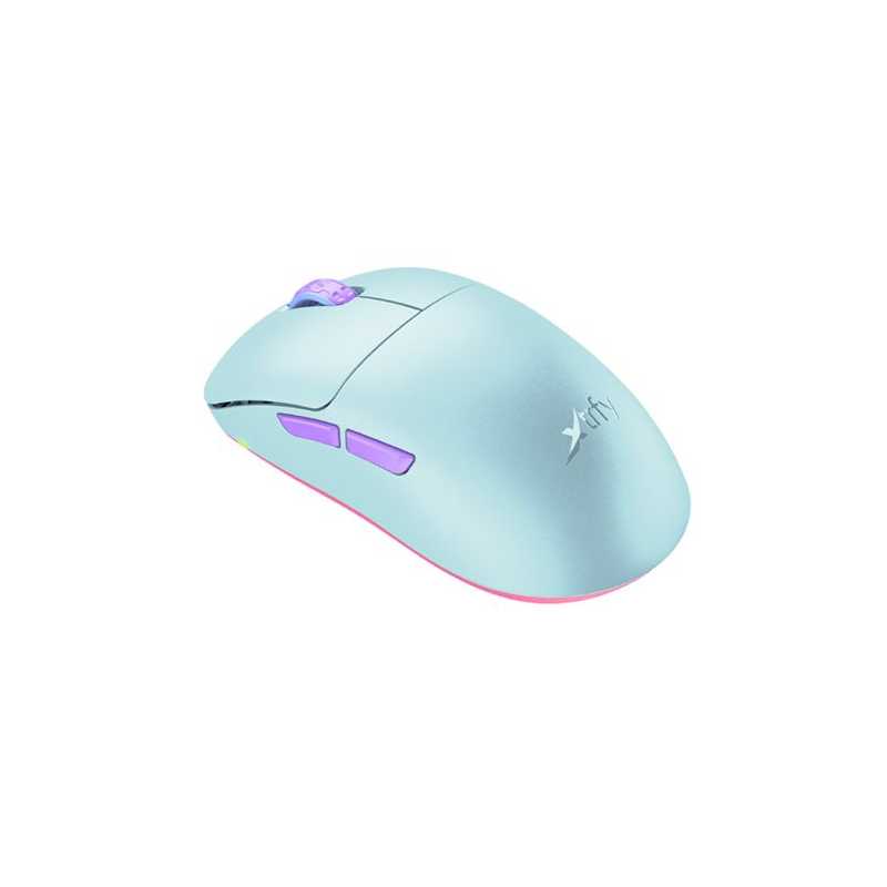 Xtrfy M8 Wired/Wireless Gaming Mouse, 400-26000 CPI, Low Front, Ultra-light, Unique Symmetrical Shape, Frosty Mint