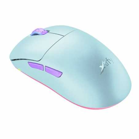Xtrfy M8 Wired/Wireless Gaming Mouse, 400-26000 CPI, Low Front, Ultra-light, Unique Symmetrical Shape, Frosty Mint
