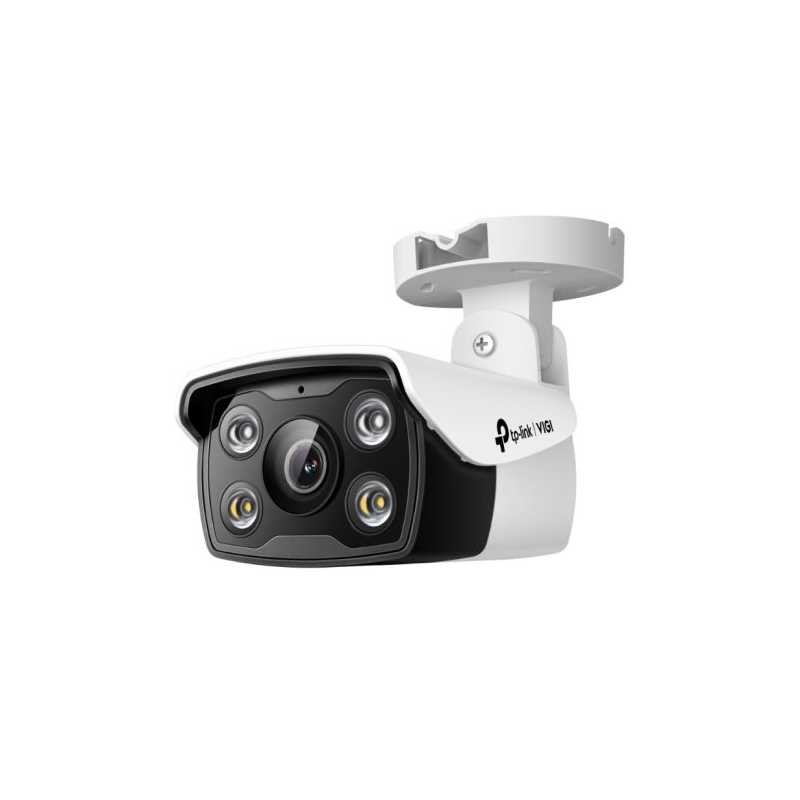 TP-LINK (VIGI C340 4MM) 4MP 4MP Outdoor Full-Colour Bullet Network Camera w/ 4mm Lens, PoE, Spotlight LEDs, Smart Detection, Two