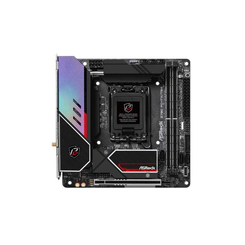 Asrock Z790 PG-ITX/TB4, Intel Z790, 1700, Mini ITX, 2 DDR5, HDMI, DP, 2 Thunderbolt, Wi-Fi 6E, 2.5G LAN, PCIe5, 3x M.2