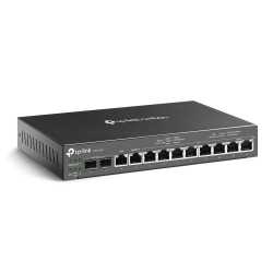 TP-LINK (ER7212PC) Omada 3-in-1 Gigabit VPN Router - Router + PoE Switch + Omada Controller, 12 Ports, Up to 4x WAN
