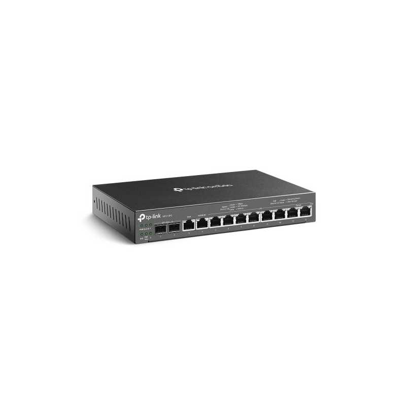 TP-LINK (ER7212PC) Omada 3-in-1 Gigabit VPN Router - Router + PoE Switch + Omada Controller, 12 Ports, Up to 4x WAN