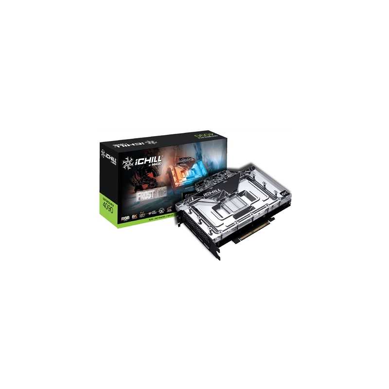 INNO3D GEFORCE RTX 4090 ICHILL FROSTBITE C4090-246XX-1833FB - 2580MHz Boost, Water Block, 24GB DDR6X 384-bit Memory Bandwidth Gr