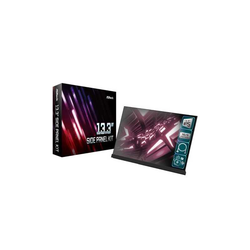 Asrock 13.3" Side Panel Kit - Add a 1080p Display to Your Glass Side Panel, 16:9, IPS, 1920 x 1080, eDP Connector Only