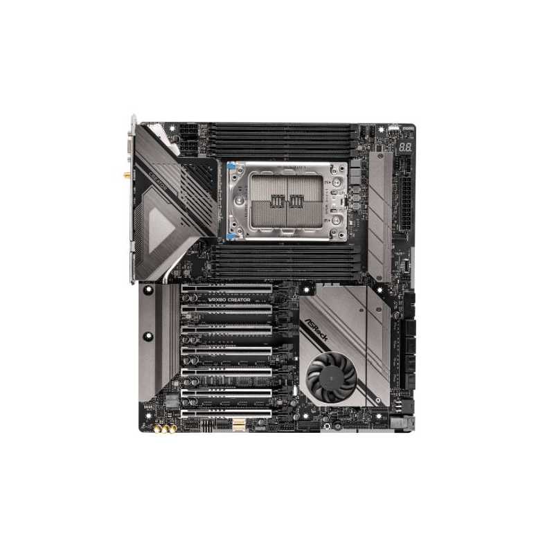 Asrock WRX80 CREATOR R2.0, AMD WRX80, sWRX8, EATX, 8 DDR4, Wi-Fi 6E, Thunderbolt 4, Dual 10G LAN & IPMI, 2x M.2