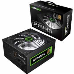 GAMEMAX GP550 550W Bronze PSU, 140mm Smart Silent Black Fan, 80 PLUS Bronze, Non Modular, Black Mesh Cabling, Extended 12V Rail 