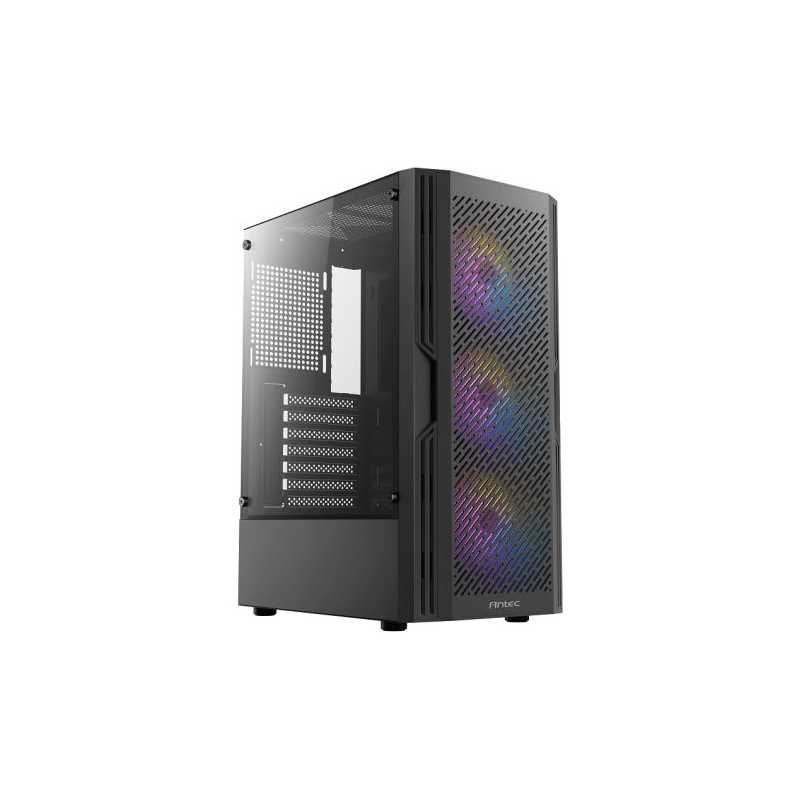 Antec AX20 Gaming Case w/ Glass Window, ATX, 3 Front ARGB Fans, Mesh Airflow