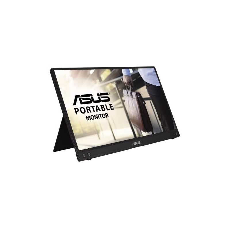 Asus 15.6" Portable IPS Monitor (ZenScreen MB16ACV), 1920 x 1080, USB-C (USB-A adapter), USB-powered, Auto-rotatable, Antibacte