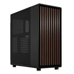 Fractal Design North Charcoal Black (Black Solid) Case, ATX, Fine Mesh Side, 2 Fans, USB-C, Walnut Front