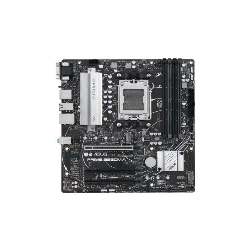 Asus PRIME B650M-A, AMD B650, AM5, Micro ATX, 4 DDR5, VGA, HDMI, DP, 2.5G LAN, PCIe4, 2x M.2