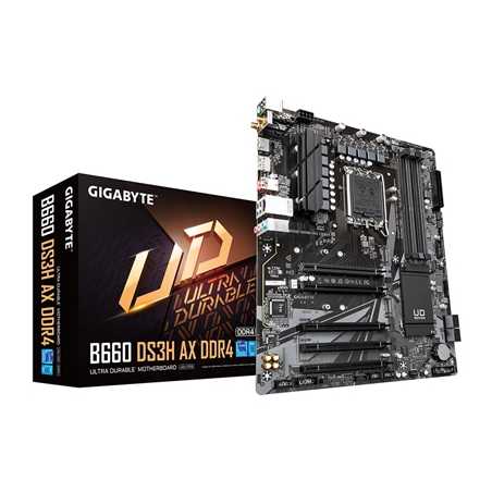 Gigabyte B660 DS3H AX DDR4 Motherboard, Intel Socket 1700, 12th Gen, ATX, Digital VRM, MOS Heatsink, 2 x PCIe 4.0 M.2, Gaming LA