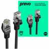 Prevo CAT6-BLK-5M Network Cable, RJ45 (M) to RJ45 (M), CAT6, 5m, Black, Oxygen Free Copper Core, Sturdy PVC Outer Sleeve & Clip 