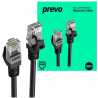 Prevo CAT6-BLK-10M Network Cable, RJ45 (M) to RJ45 (M), CAT6, 10m, Black, Oxygen Free Copper Core, Sturdy PVC Outer Sleeve & Cli