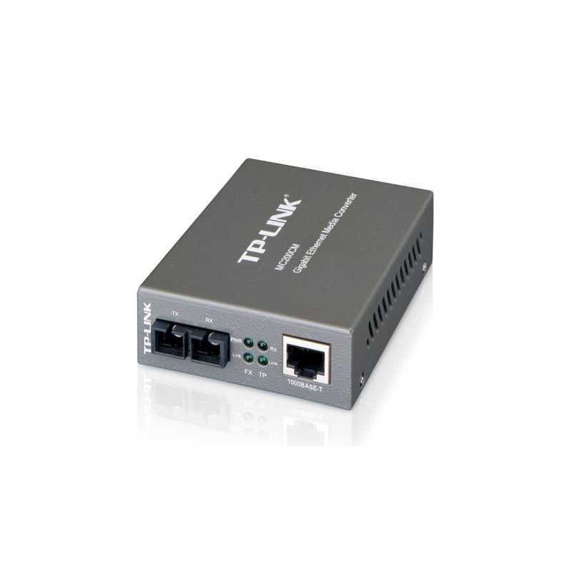 TP-LINK (MC200CM) Gigabit Multi-Mode Media Converter, 1000BASE-FX Fiber -1000BASE-TX Copper