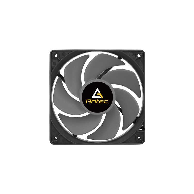 ANTEC Reverse F-LUX Fan, 120mm, 1400RPM, 3-Pin Fan Connector, Black Frame, Grey Blades, Designed to Draw Air into the System for