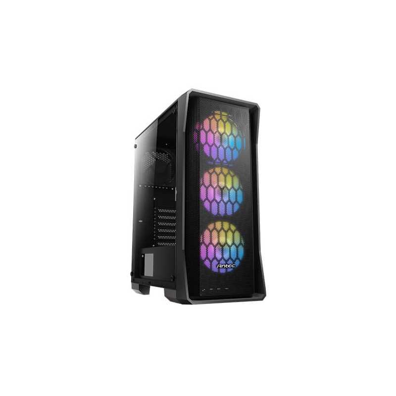 Antec NX360 Gaming Case w/ Glass Window, ATX, 4 Fans (3 Front ARGB), LED Control Button, Mesh Front