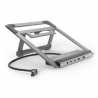 Hama Connect2Office USB-C 12-in-1 Docking Station & Laptop Stand - USB-C (PD Power), 2x USB-C, 4x USB-A, 2x HDMI, DisplayPort, R