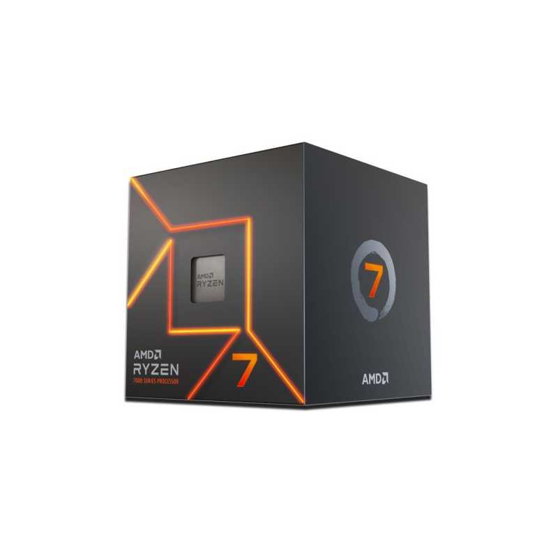 AMD Ryzen 7 7700 CPU w/ Wraith Prism RGB Cooler, AM5, 3.8GHz (5.3 Turbo), 8-Core, 65W, 40MB Cache, 5nm, 7th Gen, Radeon Graphics