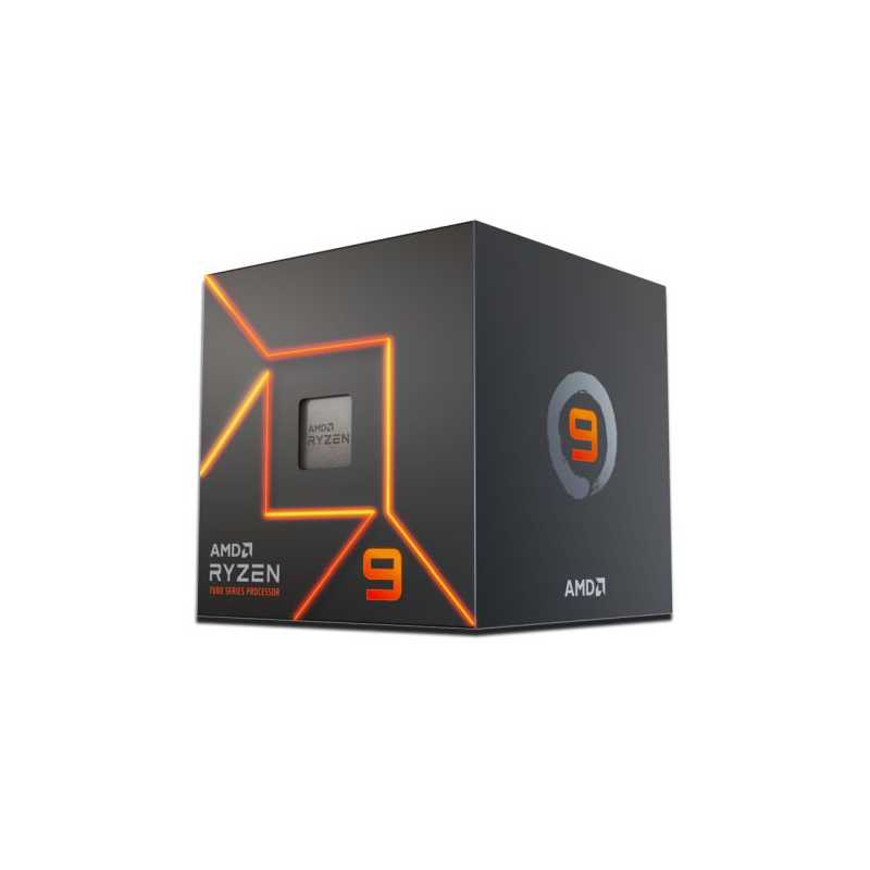 AMD Ryzen 9 7900 CPU w/ Wraith Prism RGB Cooler, AM5, 3.7GHz (5.4 Turbo), 12-Core, 65W, 76MB Cache, 5nm, 7th Gen, Radeon Graphic