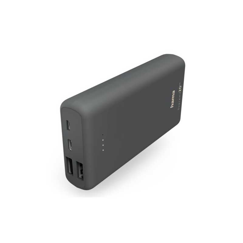 Hama Supreme 20HD 20000mAh Powerbank, 2x USB-A & 1x USB-C Outputs