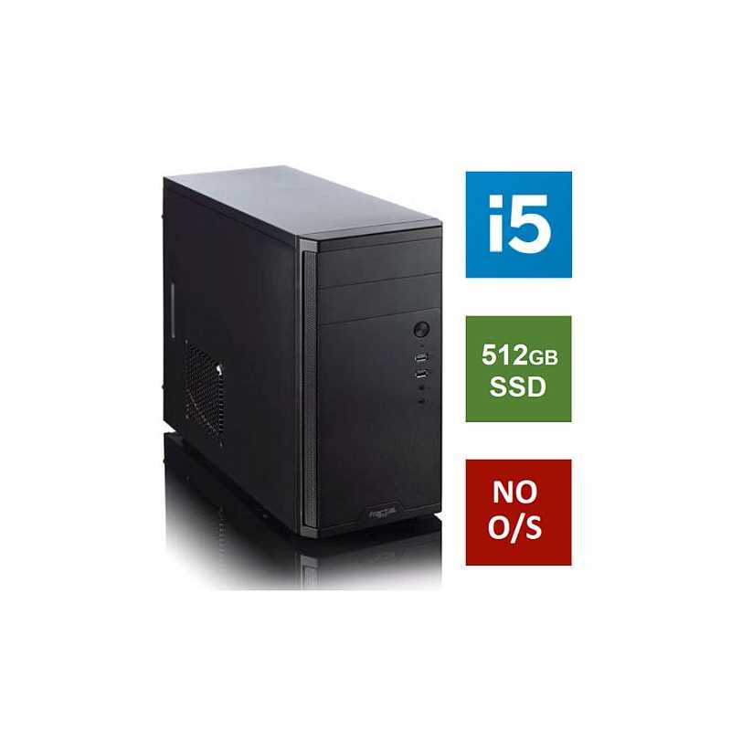 Spire MATX Tower PC, Fractal Core 1100 Case, i5-11400, 8GB 3200MHz, 512GB SSD, Bequiet 450W, No Optical, KB & Mouse, No Operatin