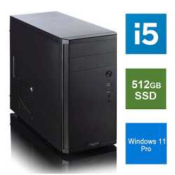 Spire MATX Tower PC, Fractal Core 1100 Case, i5-11400, 8GB 3200MHz, 512GB SSD, Bequiet 450W, No Optical, KB & Mouse, Windows 11 
