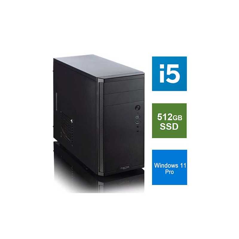 Spire MATX Tower PC, Fractal Core 1100 Case, i5-11400, 8GB 3200MHz, 512GB SSD, Bequiet 450W, No Optical, KB & Mouse, Windows 11 