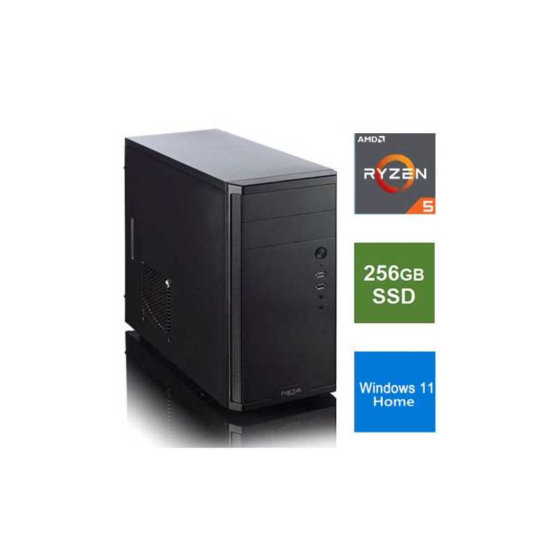 Spire MATX Tower PC, Fractal Core 1100 Case, Ryzen 5 5600G, 8GB 3200MHz, 256GB SSD, Bequiet 450W, No Optical, KB & Mouse, Window
