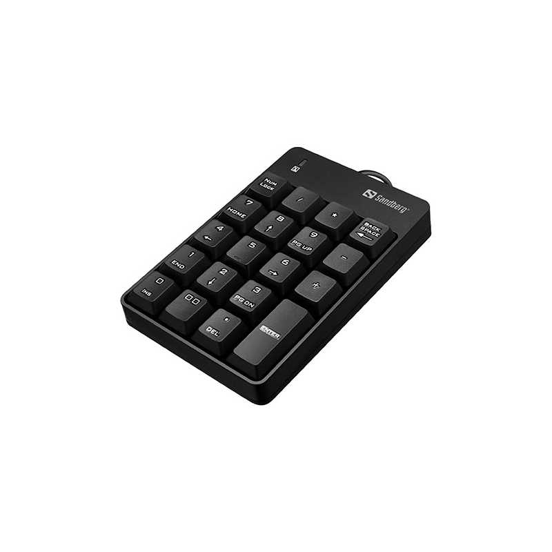 Sandberg Wired Numeric Keypad, 1.5 Meter Cable, USB, 5 Year Warranty
