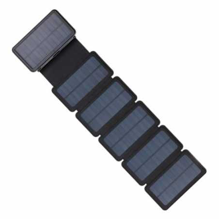 Sandberg (420-73) 7.5W 6-Panel Solar Powerbank, 20000mAh, 1x USB-C, 2x USB-A, Power-Through, IPX4, Flashlight, Foldable, 5 Year 