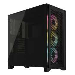 Corsair iCUE 4000D RGB AIRFLOW Gaming Case w/ Glass Window, E-ATX, 3x AF120 RGB Fans, High-Airflow Front, USB-C, RGB Controller,