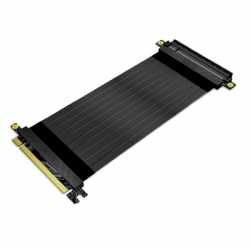 AKASA AK-CBPE01-20B RISER BLACK X2 PCIe 3.0 x16 Riser Cable, 180 Degree PCIe 3.0 x16 (F) to 180 Degree PCIe 3.0 x16 (M), 0.2m, B