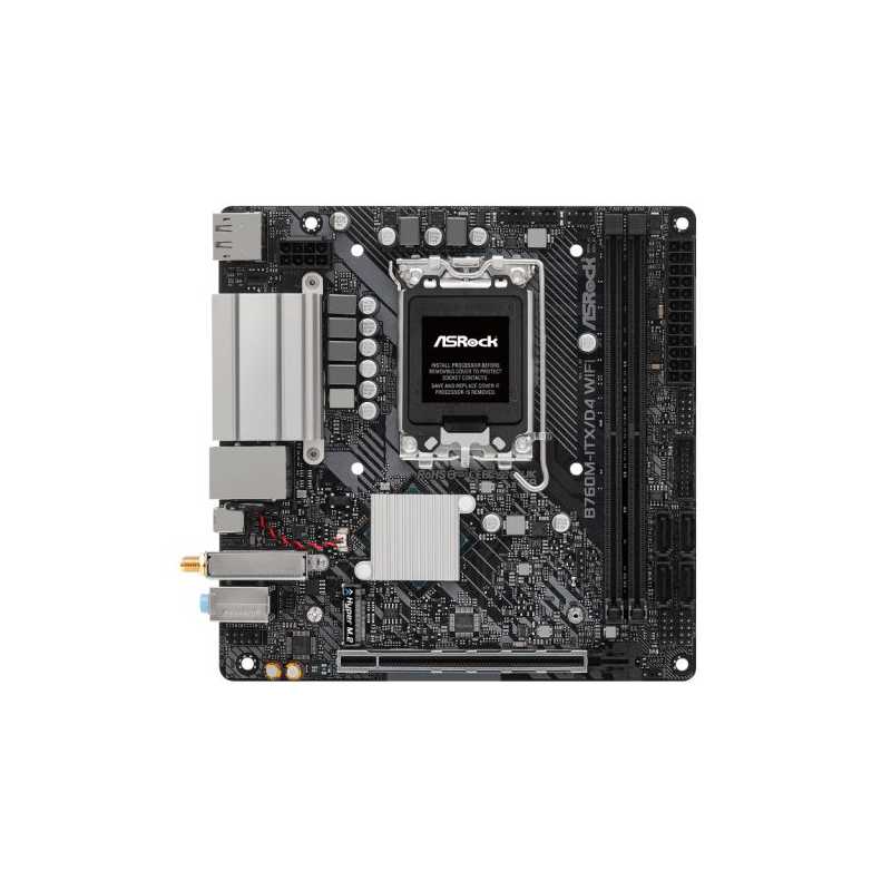 Asrock B760M-ITX/D4 WIFI, Intel B760, 1700, Mini ATX, 2 DDR4, HDMI, DP, Wi-Fi 6E, GB LAN, PCIe4, 1x M.2