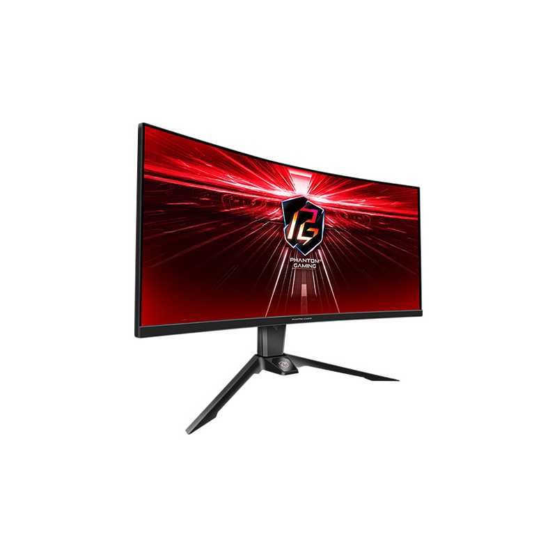 Asrock 34" Phantom Gaming WQHD Gaming Monitor (PG34WQ15R2B), 3440 x 1440, 1ms, 2 HDMI, DP, 165Hz, HDR, Integrated Wi-Fi Antenna