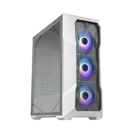 COOLER MASTER MasterBox TD500 Mesh V2 Case, White, Mid Tower, 2 x USB 3.2 Gen 1 Type-A / 1 x USB 3.2 Gen 2 Type-C, Tool-Free Cry