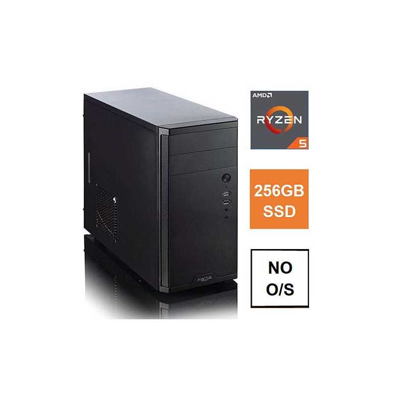 Spire MATX Tower PC, Fractal Core 1100 Case, Ryzen 5 4600G, 8GB 3200MHz, 256GB SSD, Bequiet 450W, No Optical, KB & Mouse, No Ope
