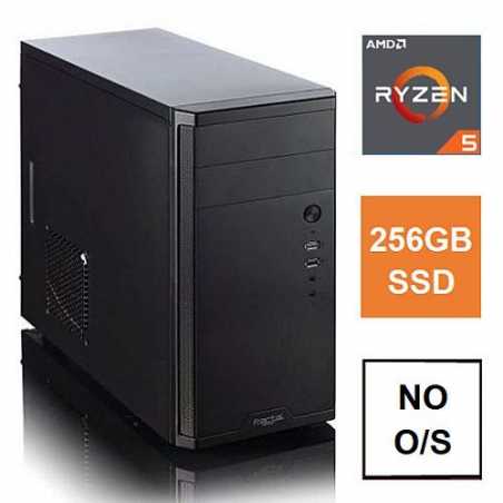 Spire MATX Tower PC, Fractal Core 1100 Case, Ryzen 5 4600G, 8GB 3200MHz, 256GB SSD, Bequiet 450W, No Optical, KB & Mouse, No Ope